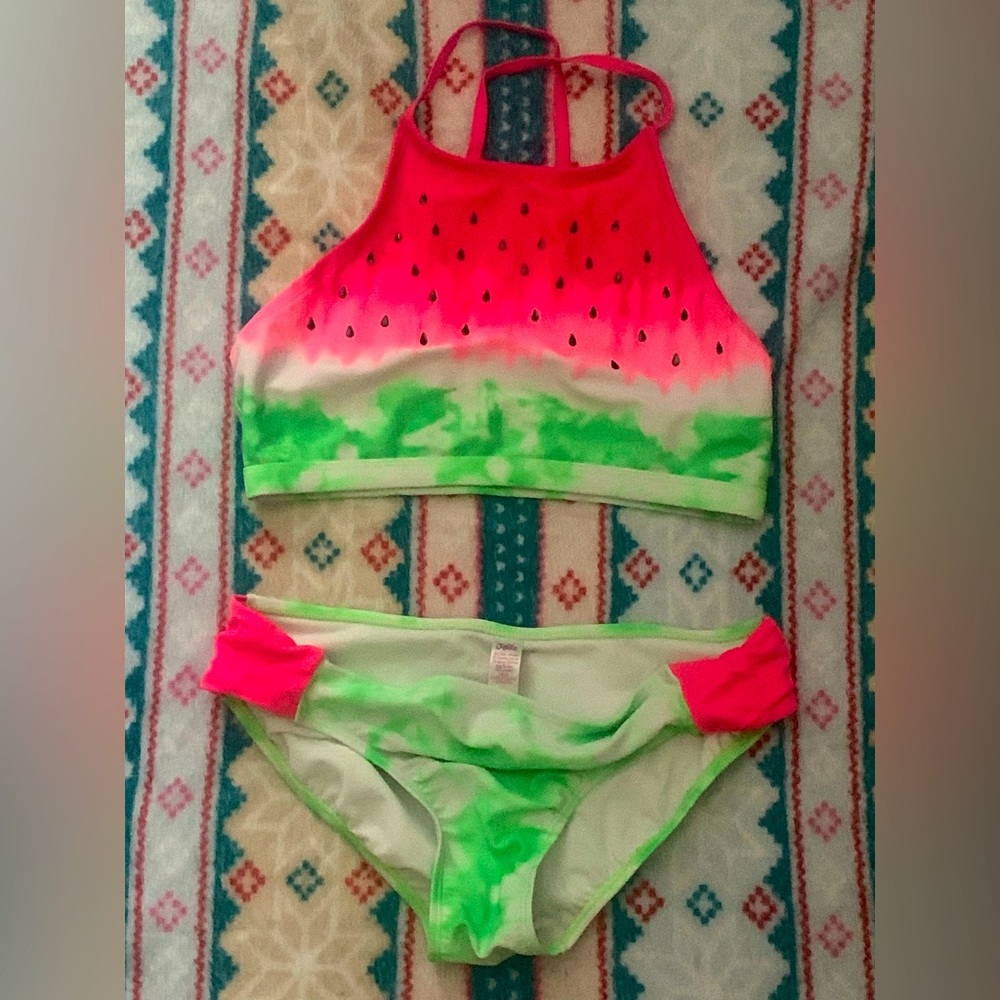 JUSTICE watermelon pattern bikini
